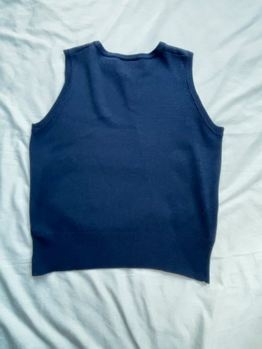Ann Taylor Cardigan and Tank Sweater Set Women's 100% Silk Navy Blue, Size S - Picture 5 of 11